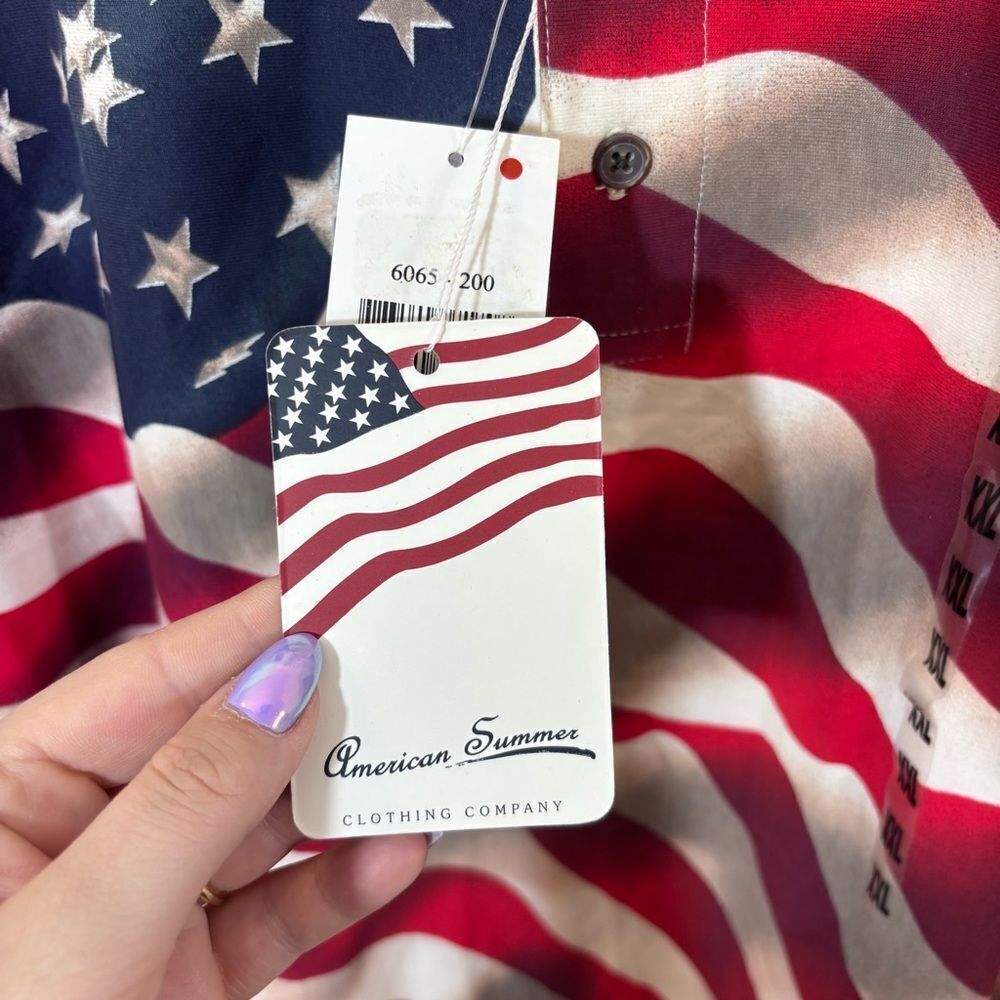American Summer Declaration of Independence American Flag Polo NEW Size XXL - Picture 7 of 12